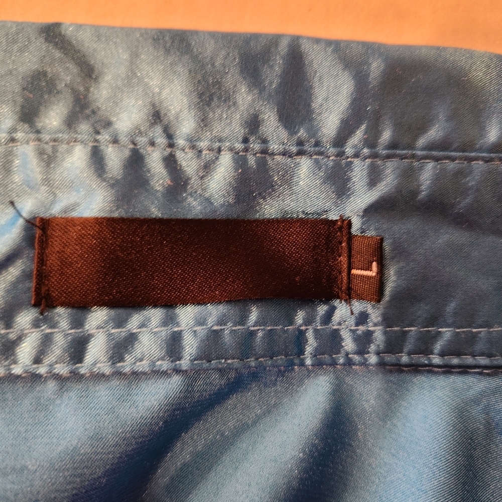💥SALE💥Mens Large Slim Fit Dress Shirt, Dark Teal Blue - Picture 3 of 4